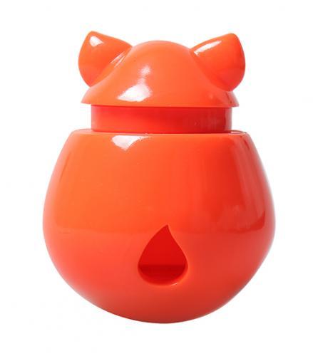 Interactive Cat Treat Dispenser / Toy - Orange Tangerine