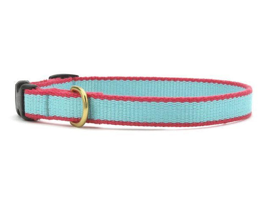 Bamboo Aqua & Coral Cat Collar